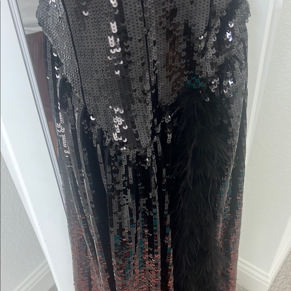 WeWoreWhat Strapless Corset Feathered Gown - Picture 3 of 9